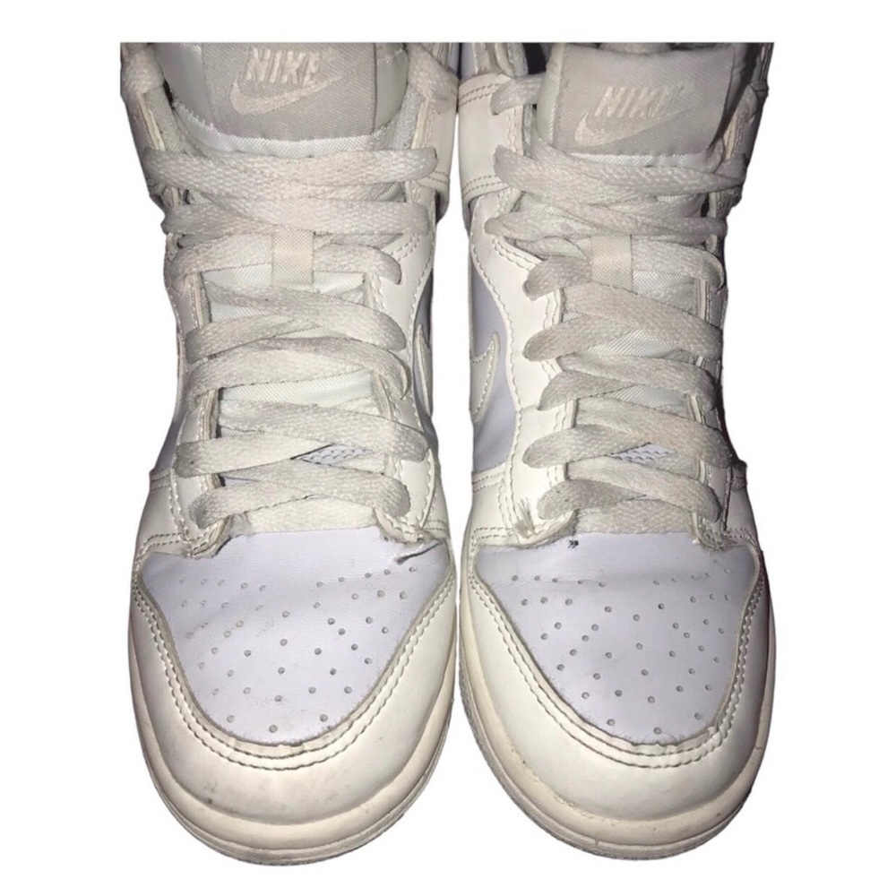 Nike Dunk High (GS) Summit White/Pure Platinum Sneakers DB2179 107 Youth Size 4y - Picture 4 of 11